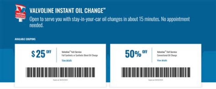 Valvoline Oil Change Coupon: Get $25 Off and 50% Savings for Smooth Driving